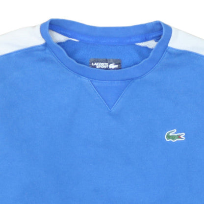 Lacoste Sport Men's Blue Crew Neck Long Sleeve Pullover Sweatshirt - Size S