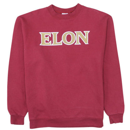 Champion Men Red L Pullover Crew Neck College Logo Sweatshirt