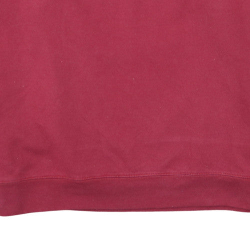 Champion Men Red L Pullover Crew Neck College Logo Sweatshirt