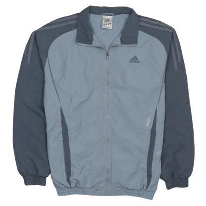 Adidas Men's Grey Full Zip Sports Jacket Size 42 Regular Fit