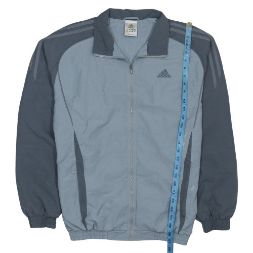 Adidas Men's Grey Full Zip Sports Jacket Size 42 Regular Fit