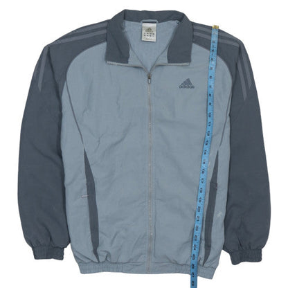 Adidas Men's Grey Full Zip Sports Jacket Size 42 Regular Fit