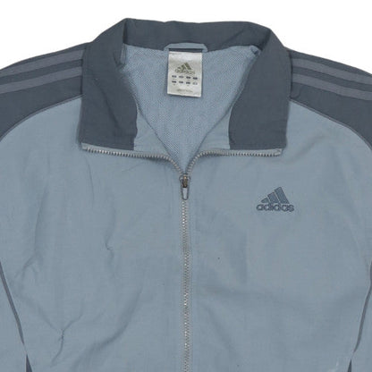 Adidas Men's Grey Full Zip Sports Jacket Size 42 Regular Fit