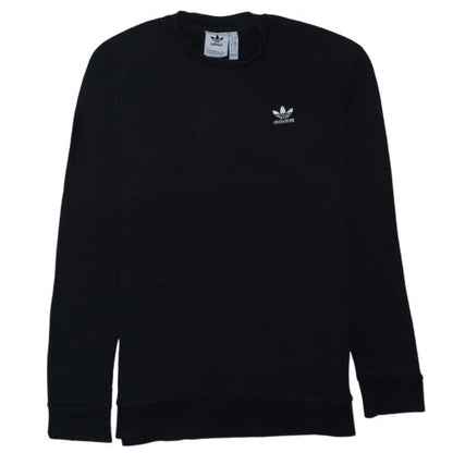 Adidas Mens Black Regular Fit Crew Neck Pullover Sweatshirt S