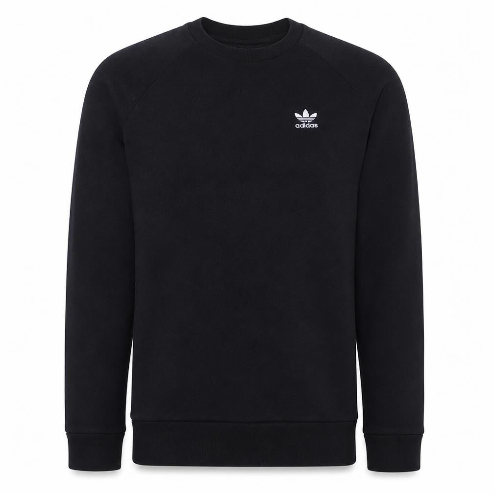 Adidas Mens Black Regular Fit Crew Neck Pullover Sweatshirt S