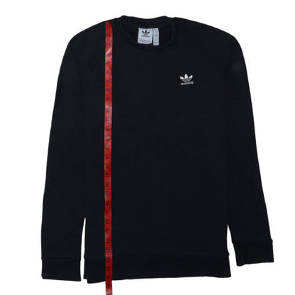Adidas Mens Black Regular Fit Crew Neck Pullover Sweatshirt S