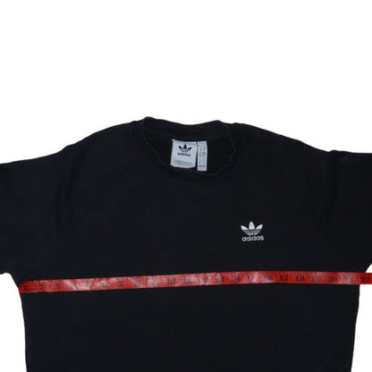 Adidas Mens Black Regular Fit Crew Neck Pullover Sweatshirt S