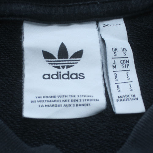 Adidas Mens Black Regular Fit Crew Neck Pullover Sweatshirt S