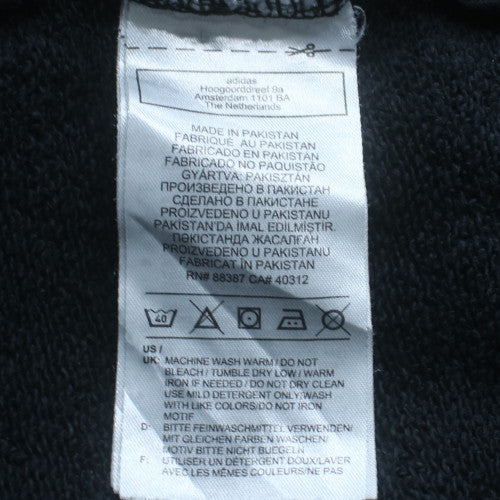 Adidas Mens Black Regular Fit Crew Neck Pullover Sweatshirt S