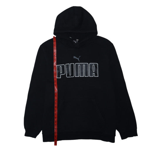 Puma Men's Black 3XL Pullover Hoodie with Logo Print