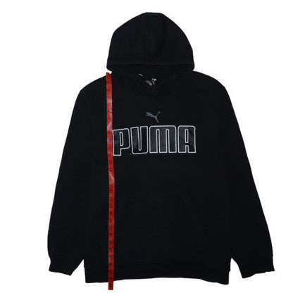 Puma Men's Black 3XL Pullover Hoodie with Logo Print