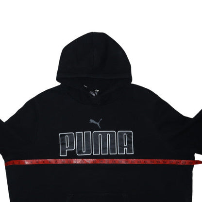Puma Men's Black 3XL Pullover Hoodie with Logo Print