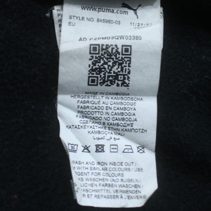 Puma Men's Black 3XL Pullover Hoodie with Logo Print