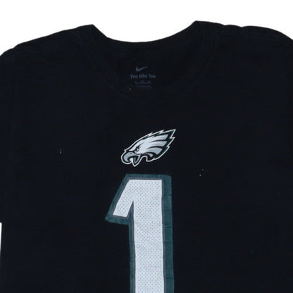 Nike Men's Black Philadelphia Eagles Hurts #1 Sports T-Shirt XL
