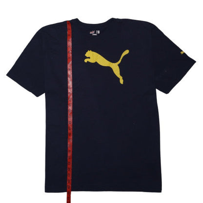 Puma Mens Black 2XL Sports Logo Graphic Short Sleeve T-Shirt