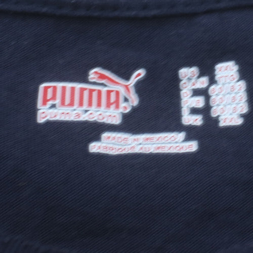 Puma Mens Black 2XL Sports Logo Graphic Short Sleeve T-Shirt