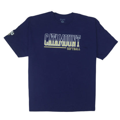 Champion Men's Blue Catamount Softball 3XL Graphic T-Shirt