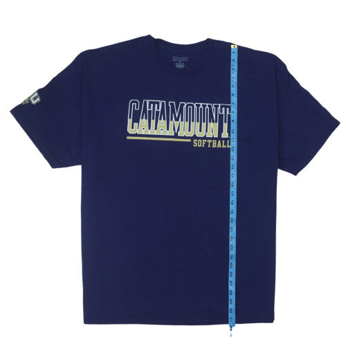 Champion Men's Blue Catamount Softball 3XL Graphic T-Shirt