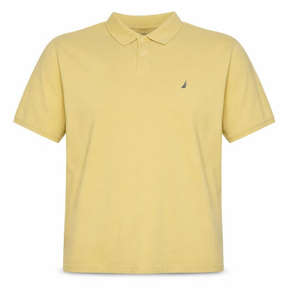 Nautica Men's Yellow 2XL Cotton Short Sleeve Polo Shirt Casual