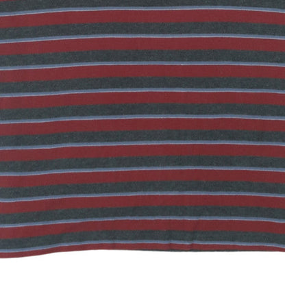 Polo Ralph Lauren Men's Red Grey Striped Cotton Polo Shirt Size M