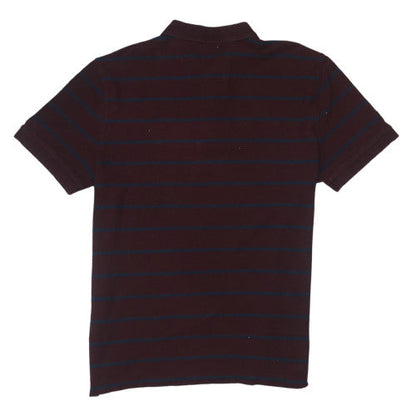 Nautica Men's Brown Striped Classic Fit Polo Shirt XL