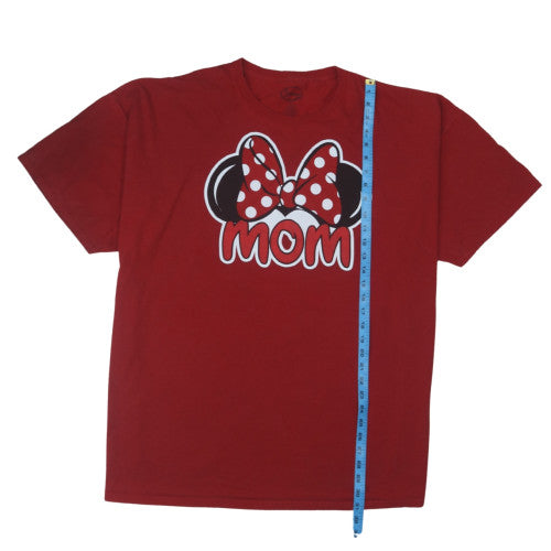 Disney Womens Red 2XL Minnie Mouse Mom T-Shirt Short Sleeve