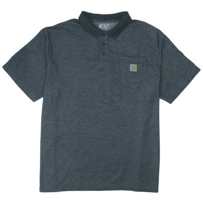 Carhartt Men's Grey 2XL Loose Fit Cotton Polo Shirt