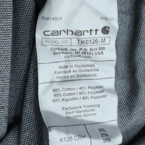Carhartt Men's Grey 2XL Loose Fit Cotton Polo Shirt