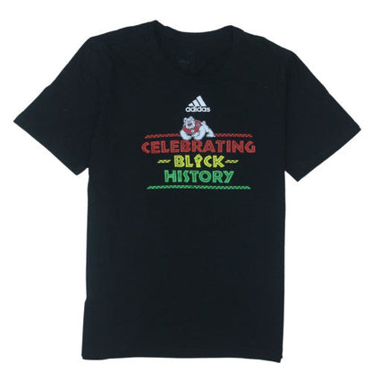 Adidas Men's Black Graphic Cotton T-Shirt Medium Celebrating Black History