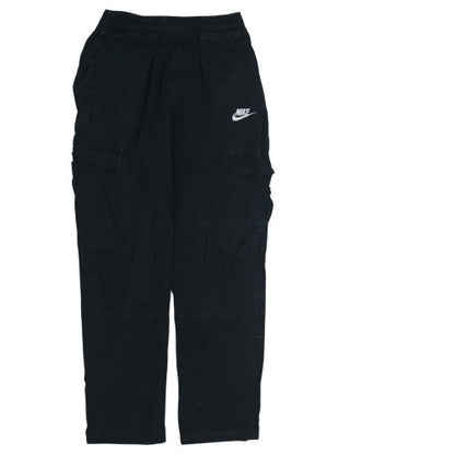 Nike Men's Black Cargo Trousers S Regular Fit Elastic Waist