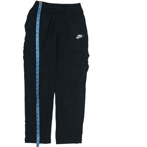 Nike Men's Black Cargo Trousers S Regular Fit Elastic Waist