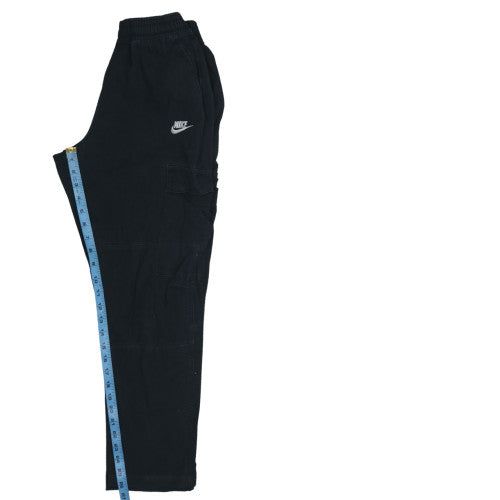 Nike Men's Black Cargo Trousers S Regular Fit Elastic Waist