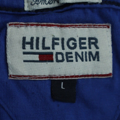 Hilfiger Denim Men's Blue V-Neck Short Sleeve T-Shirt Size L