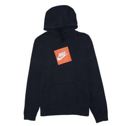 Nike Men's Black Pullover Hoodie M Fleece Logo Sportswear