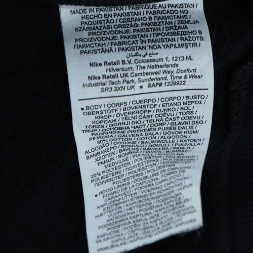 Nike Mens Black Full Zip Hoodie M Regular Fit Fleece Sweatshirt