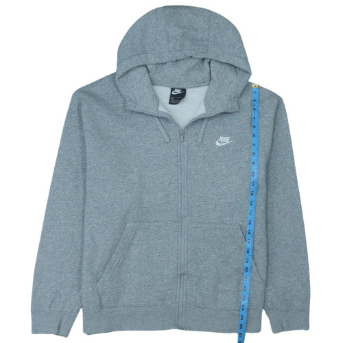 Nike Men's Grey 2XL Full Zip Fleece Hoodie Sweatshirt