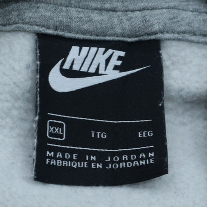 Nike Men's Grey 2XL Full Zip Fleece Hoodie Sweatshirt
