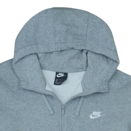Nike Men's Grey 2XL Full Zip Fleece Hoodie Sweatshirt