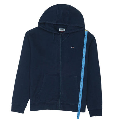 Tommy Jeans Men's Blue Full Zip Hoodie Size L Classic Logo