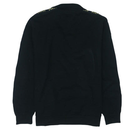 Kappa Womens Black 1/4 Zip Sweatshirt Medium Logo Sports Pullover