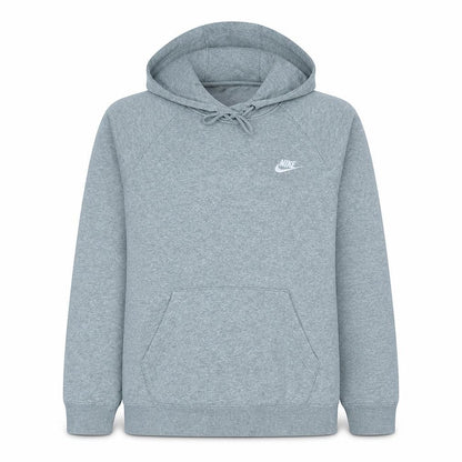 Nike Womens Grey Hoodie L Pullover Cotton Blend Drawstring Hooded Sweatshirt