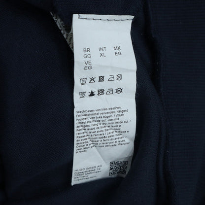 Hugo Boss Men's Blue Full Zip Hoodie XL Logo Cotton Blend