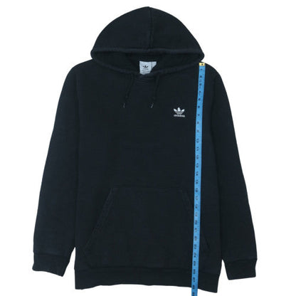 adidas Men Black L Pullover Hoodie Fleece Logo Sportswear