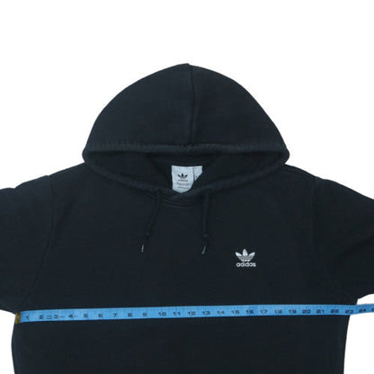 adidas Men Black L Pullover Hoodie Fleece Logo Sportswear