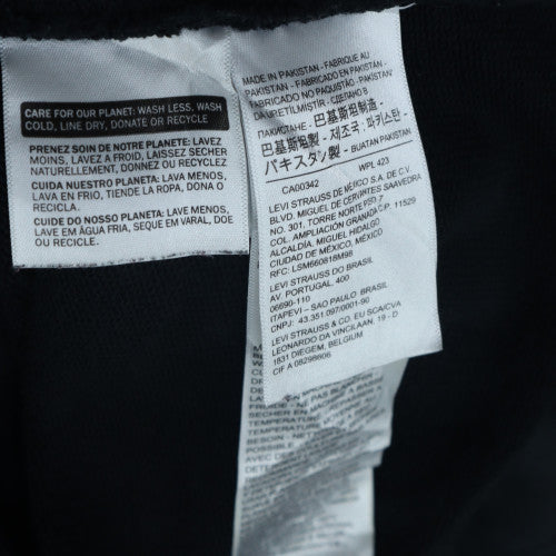 Levi's Mens Black Pullover Hoodie 2XL Regular Fit Fleece
