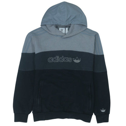 Adidas Men's Grey Pullover Hoodie Medium Regular Fit Logo Fleece