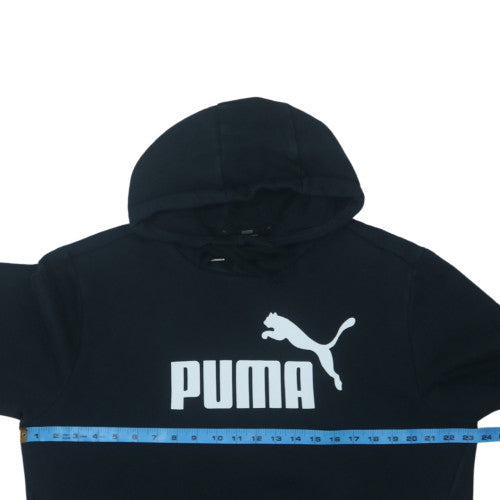 Puma Men's Black Pullover Hoodie M Fleece Graphic Sportswear
