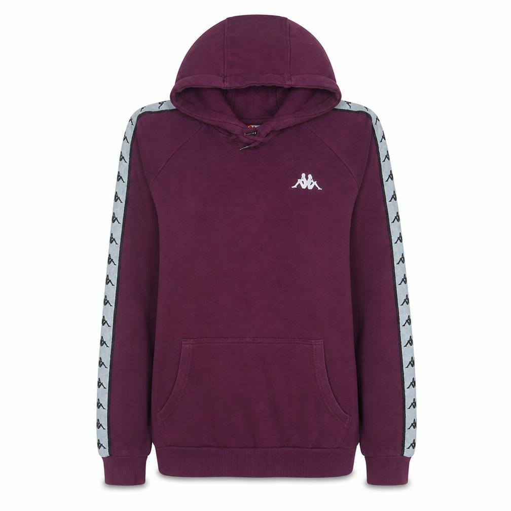 Kappa Women’s Purple Pullover Hoodie Small Logo Tape Detail