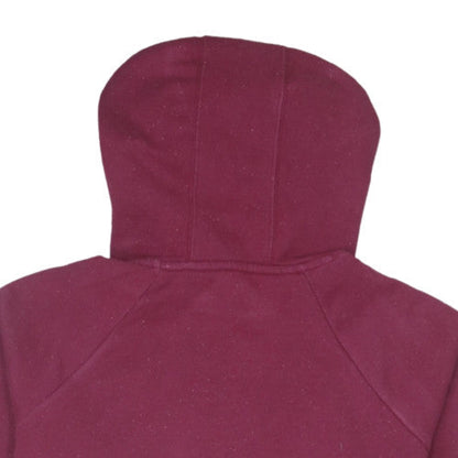 Under Armour Girls Purple Pullover Hoodie Small Fleece Logo Sweatshirt