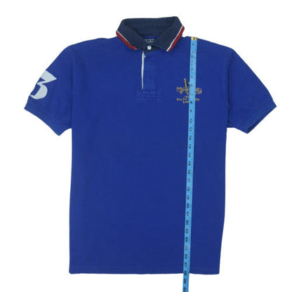 Polo Ralph Lauren Men's Blue Embroidered Classic Fit Polo Shirt L